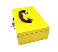 Cassetta degli attrezzi Scatola in metallo Strumenti Portatili Piccoli Organizzatori e Archiviazione Domestica Elettricista Attrezzature Riparazione Auto Cassetta degli attrezzi Gialla Durevole