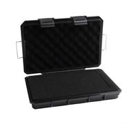 Cassetta degli attrezzi sigillata - Valigetta ermetica con schiuma pretagliata, scatola impermeabile antiurto, custodia di sicurezza con serratura per strumenti e strumenti, ABS rinforzato (nero)