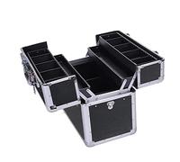 Cassetta degli attrezzi solida Cassetta degli attrezzi Cassetta degli attrezzi in lega di alluminio a 3 strati Set di attrezzi pieghevoli con 4 vassoi di sollevamento Custodia di facile accesso Kit di