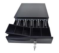 Cassetta dei contanti, Cassetto for registratore di cassa compatto, cassetto for contanti che conserva in modo sicuro i tuoi contanti, grande cassetta for contanti con vassoio for soldi(Noir)