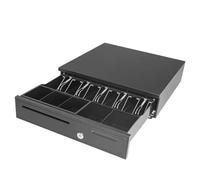 Cassetta dei contanti, Cassetto for registratore di cassa nero, cassa resistente, apertura manuale a pressione, vassoio for monete rimovibile