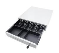 Cassetta dei contanti， Registratori di cassa compatti con apertura manuale o automatica del cassetto for la cassa del supermercato o del ristorante(Bianco)