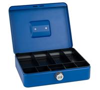 SAX Cassetta dei soldi serratura a numeri, serratura extra forte, 30 x 24 x 9cm, X-Large, Blu, 0-824-14