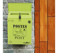 Cassetta della lettera di montaggio a parete con lettere in stile vintage di