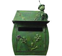 Cassetta Della Posta da Parete Cassette Postali Scatola postale in stile pastorale con decorazione a parete impermeabile retrò LSDRALOBBEB 924(Color:Green)