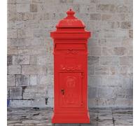 Cassetta della Posta in Alluminio Inossidabile Vintage Rossa