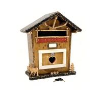 Cassetta Della Posta In Legno Personalizzata, Buca Della Posta Da Esterno, Montaggio A Parete Resistente Agli Agenti Atmosferici, Eleganza Arredo Montagna Con Chiusura Basculante Resistente