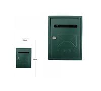 CASSETTA DELLA POSTA POSTALE BOX LETTERE IN METALLO ESTERNO VERDE 26X20CM 64915