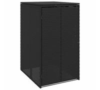 Cassetta della spazzatura esterna in rattan, 65 x 80 x 115 cm, in | Resistente ai raggi UV, acciaio rivestito, tessuto cinque lati, montaggio facile, pulizia semplice
