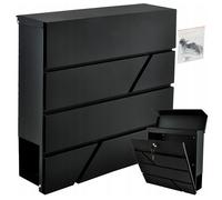 Iso Trade Large, Steel Metal, Outdoor Front Door Mail Box A4 Letter BoxWall 6238