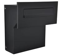 Cassetta delle lettere ad incasso, con 3 chiavi, 190-260 mm, colore nero opaco C4