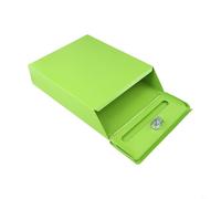 Cassetta delle lettere con serratura a parete, design vintage, stile vintage, cassetta postale per esterni, per casa, giardino o chiavi rustiche sicure, 2 con più ferro da campagna (verde)