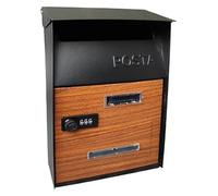 Cassetta delle lettere da esterno Cassetta postale da parete in metallo multicolore for casa e ufficio(Tx0084. M Wood Grain)