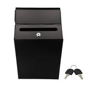 Cassetta delle lettere da parete con funzione di bloccaggio, soluzione elegante e pratica per la tua collezione di posta, colore: nero