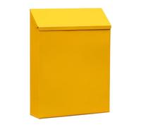 Cassetta delle lettere da parete con serratura, in metallo, da appendere alla parete, porta giornali, per cancelli, esterni, decorazione per la casa, bidoni portaoggetti bianchi grandi (giallo, A)