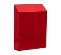 Cassetta delle lettere da parete con serratura, in metallo, da appendere alla parete, porta giornali, per cancelli, esterni, decorazione per la casa, bidoni bianchi grandi (rosso, A)