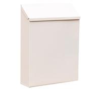 Cassetta delle lettere da parete con serratura, in metallo, da appendere alla parete, porta giornali, per cancelli, esterni, decorazione per la casa, bidoni portaoggetti bianchi grandi (bianco, A)