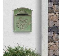 Cassetta delle lettere da parete, porta postale vintage, cassetta postale per esterni, stile antico, cassetta delle lettere in metallo, stile vintage, anticato, supporto da parete per la ricezione di