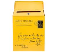 Cassetta delle Lettere da Parete Vintage in Ferro Giallo Serratura | Stile Retrò Semplice, Colore Brillante Visibile, per Documenti e Moduli in Istituzioni o Corridoio