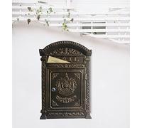 Cassetta delle lettere decorativa per esterni, in metallo, da parete, stile vintage, in ghisa