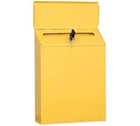 Cassetta delle Lettere di Consegna Moderna Cassetta Postale in Metallo Cassetta Postale con Serratura A Parete Commento Drop Box Pagamento Cassetta Postale Posta Postale Posta Post, Yellow, 30cm