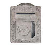 Cassetta delle lettere effetto legno, vintage, da parete, in stile rustico, magnetica, per esterni, decorazione della casa, in metallo, con 2 ganci posteriori, 26 x 9,5 x 34 cm