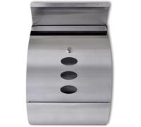 Cassetta delle lettere in acciaio inox con serratura e chiave, resistente alle intemperie, con porta giornali, sportello 30 x 3,3 cm, pronta per il montaggio, per parete, giardino, esterno