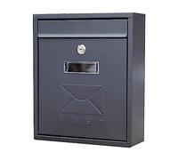 Cassetta delle lettere in lamiera zincata rettangolare a parete per la casa cassetta postale con serratura Boxoutdoor verticale Drop Box Pratica decorazione