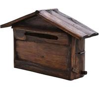 Cassetta delle lettere in legno massello Home Idee Cassetta delle lettere di piccola capacità Montaggio a parete Cassetta postale retrò per un uso a lungo termine più sicuro