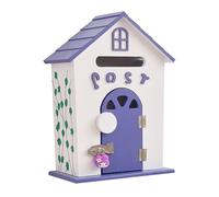 Cassetta delle lettere in legno, montaggio a parete, per interni creativi, per sala consultazione psicologica, cameretta dei bambini, asilo, casa e ufficio, colore viola