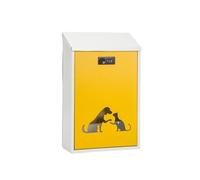 Cassetta delle Lettere Lucchetto A Combinazione Cassetta Di Sicurezza For Montaggio A Parete In Metallo Postale Con Chiusura A Chiave Sicura Appesa Cassette Postali Condominiali(Yellow)