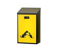 Cassetta delle Lettere Lucchetto A Combinazione Cassetta Di Sicurezza For Montaggio A Parete In Metallo Postale Con Chiusura A Chiave Sicura Appesa Cassette Postali Condominiali(Yellow 1)