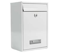 Cassetta delle lettere murale compatta metallo serratura a chiave 32x22x8,5 cm