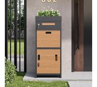 Cassetta delle lettere per pacchetti, dotata di un lucchetto a combinazione per una maggiore sicurezza, cassetta delle lettere esterna con aiuola, cassetta delle lettere integrata, armadietto