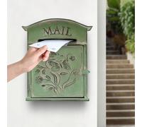 Cassetta delle lettere vintage, cassetta postale a parete, cassetta postale per l'ornamento del giardino domestico esterno Caratteristiche essenzialiMateriale di alta qualità: il ferro di alta qualità