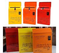 Cassetta delle lettere vintage da parete, in ferro rustico, con serratura e chiavi, per decorazione domestica esterna, contenitore postale resistente alle intemperie per lettere, giornali, riviste