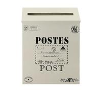 Cassetta delle lettere vintage da parete in metallo con design rustico europeo di campagna, robusta struttura in ferro per decorazioni per la casa all'aperto e oggetti di scena fotografici, 29 x 22 x