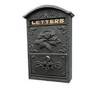 Cassetta delle lettere vintage europea di piccola capacità, con serratura, montaggio a parete, in metallo, decorazione per la casa, decorazione pratica