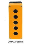 Cassetta di colore giallo 5 fori per pulsanti diametro 22 mm
