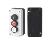 Cassetta di controllo della corrente IP65, cassetta dei tasti impermeabile con avvio stop, pulsante 22 mm, per luoghi umidi e polverosi come cementizi e cantieri, passacavi M20 6-12 mm (A)