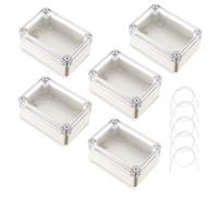 Cassetta di Derivazione, Scatola Elettrica da Esterno da 5 Pacchi, 58 x 83 x 34 mm Custodia in Plastica con Copertura Trasparente Custodia per Progetto Universale, Scatola di Giunzione