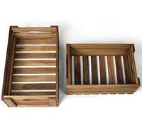 Cassetta Di Frutta In Legno, Set Marrone, 2 Pezzi, FSC 100% - N