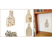 Kronkorken-Sammelkassette-Bierflasche-Holz-Mit Wandhalterung-Für 41 Coroncina