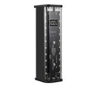 Cassetta di ricarica rimovibile, custodia di ricarica mobile senza saldatura, 22,5 W, 2 porte USB, custodia di ricarica trasparente