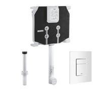 Cassetta di scarico ad incasso completa con placca BIANCA e canotto per sanitari bagno GROHE 38863000 38732SH0