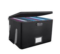 Cassetta di serratura ignifuga - Sicuro impermeabile per documenti e oggetti di valore | Custodia di archiviazione sicura per file, gioielli, contanti, lettere, grande organizzatore resistente al fuoc