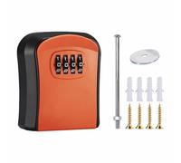 Cassetta di sicurezza a parete per chiavi, misura S, arancione, con combinazione a 4 cifre, impermeabile, per casa, garage, scuola