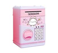 Cassetta di Sicurezza, Cartoon Electric ATM Password Piggy Bank Safe Box Risparmia monete Denaro contante Giocattoli for bambini Bambini che risparmiano Mini bancomat Regali for(Cat)