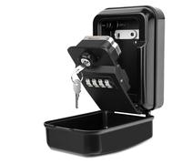 Cassetta di sicurezza, Cassaforte antifurto for chiavi resistente alle intemperie, montata a parete, con due cassette di sicurezza for casa, appartamento
