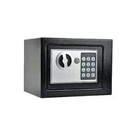 Cassetta di Sicurezza, Cassetta di sicurezza digitale Mini casseforti in acciaio Salvadanaio Piccola password domestica Chiave Conserva documenti gioielli in contanti(Black-small)
